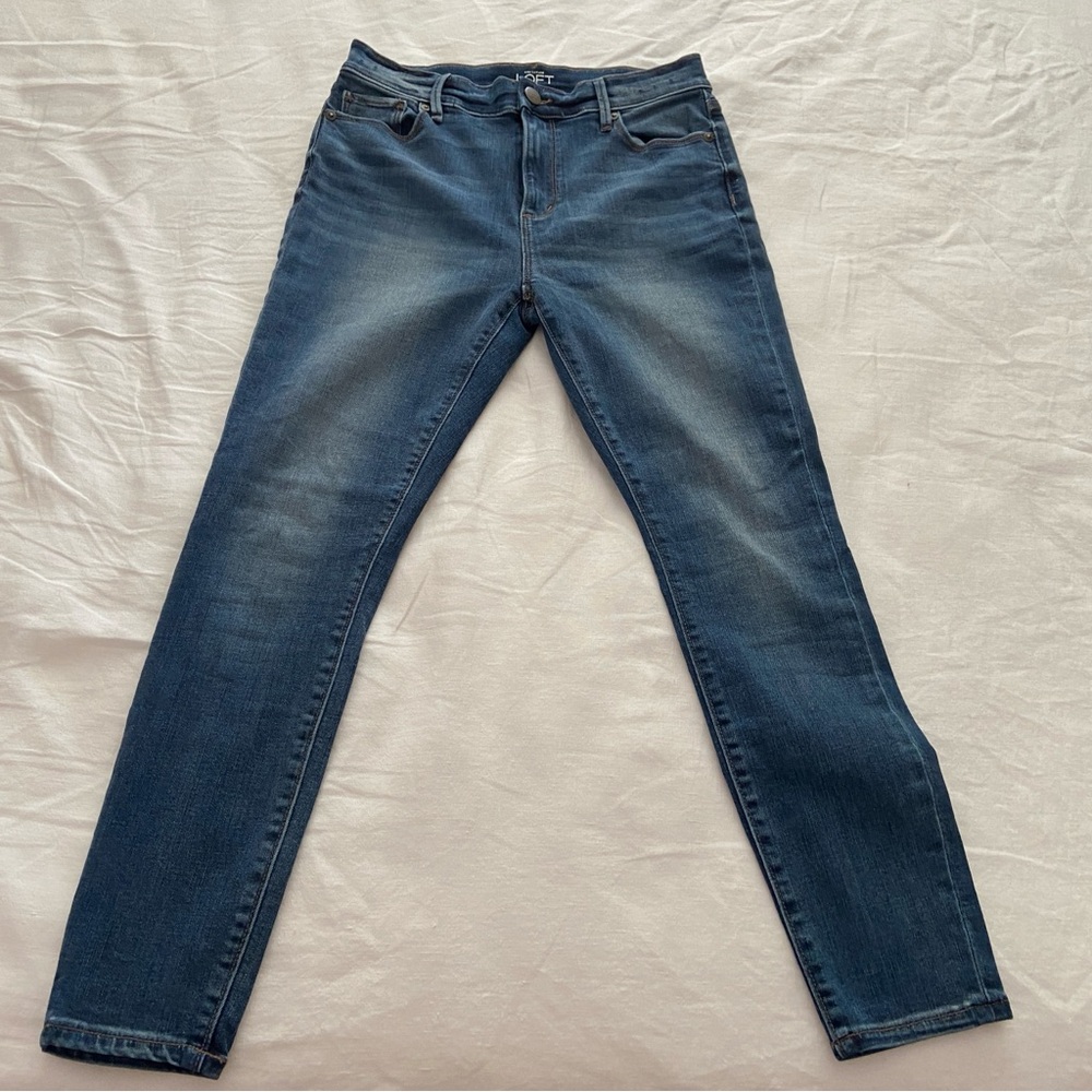 Loft high rise skinny ankle